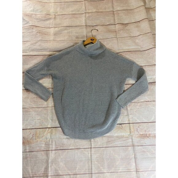 Michael Kors Women's Grey Textured Turtle Neck Long Sleeve Sweater - Medium - Picture 4 of 10